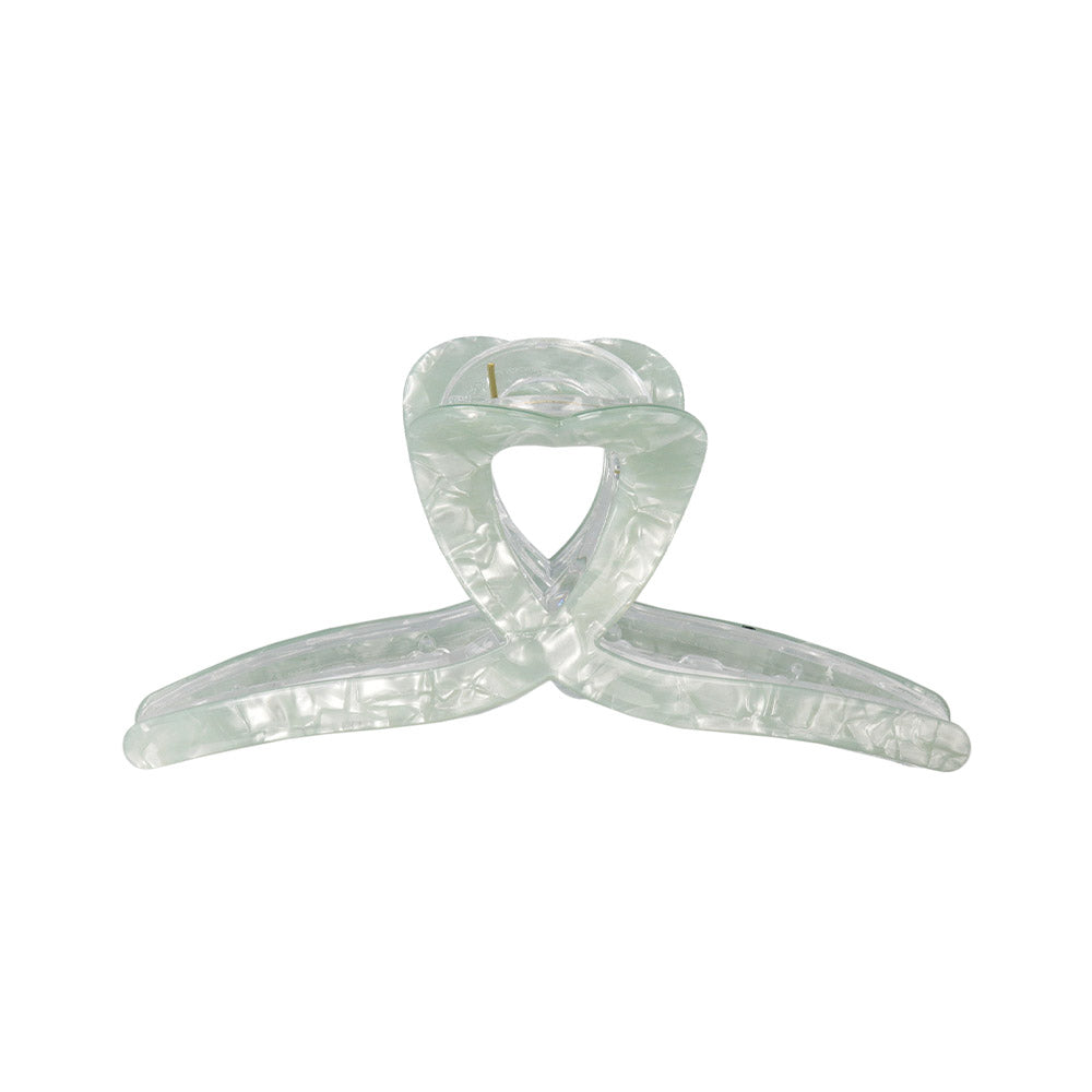 Marble Heart Loop Hair Claw