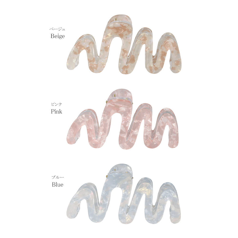 Wiggle Iridescent Marble Hair Claw
