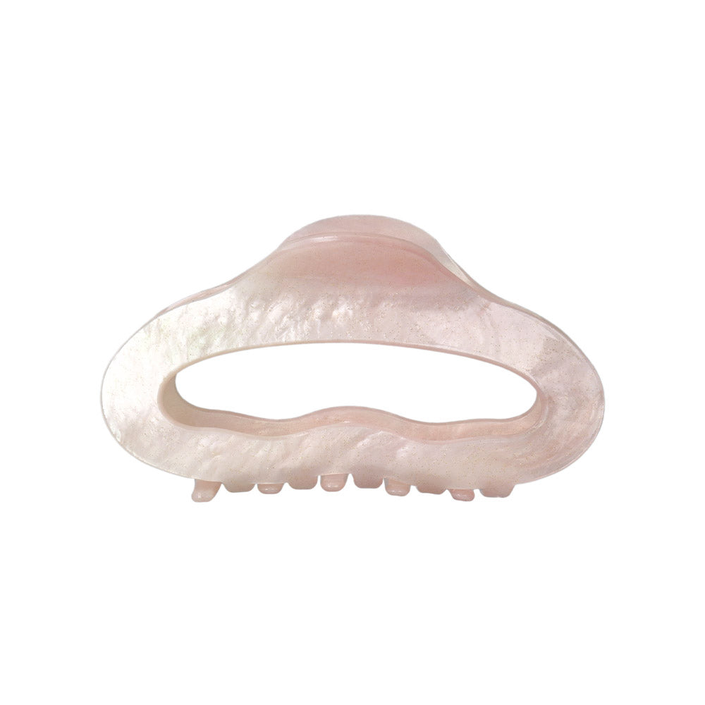 Round Hollow Marble Hair Claw