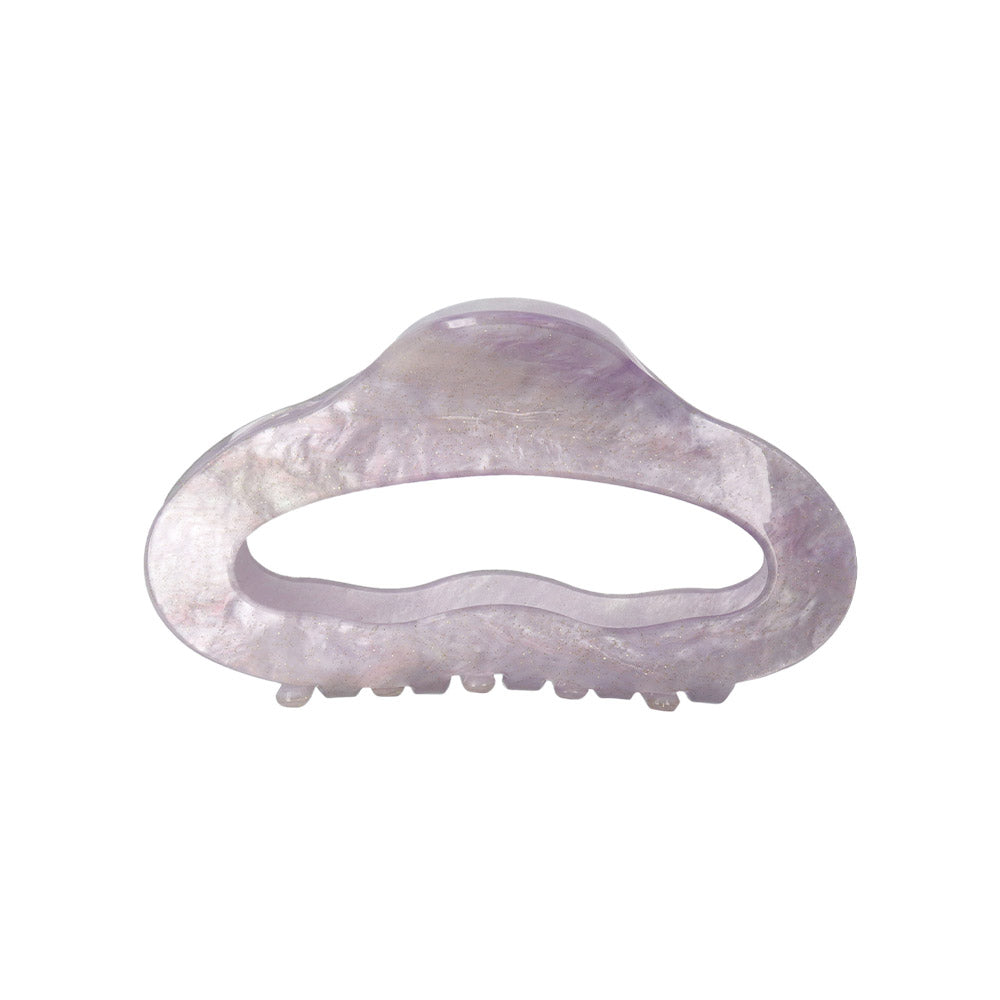 Round Hollow Marble Hair Claw