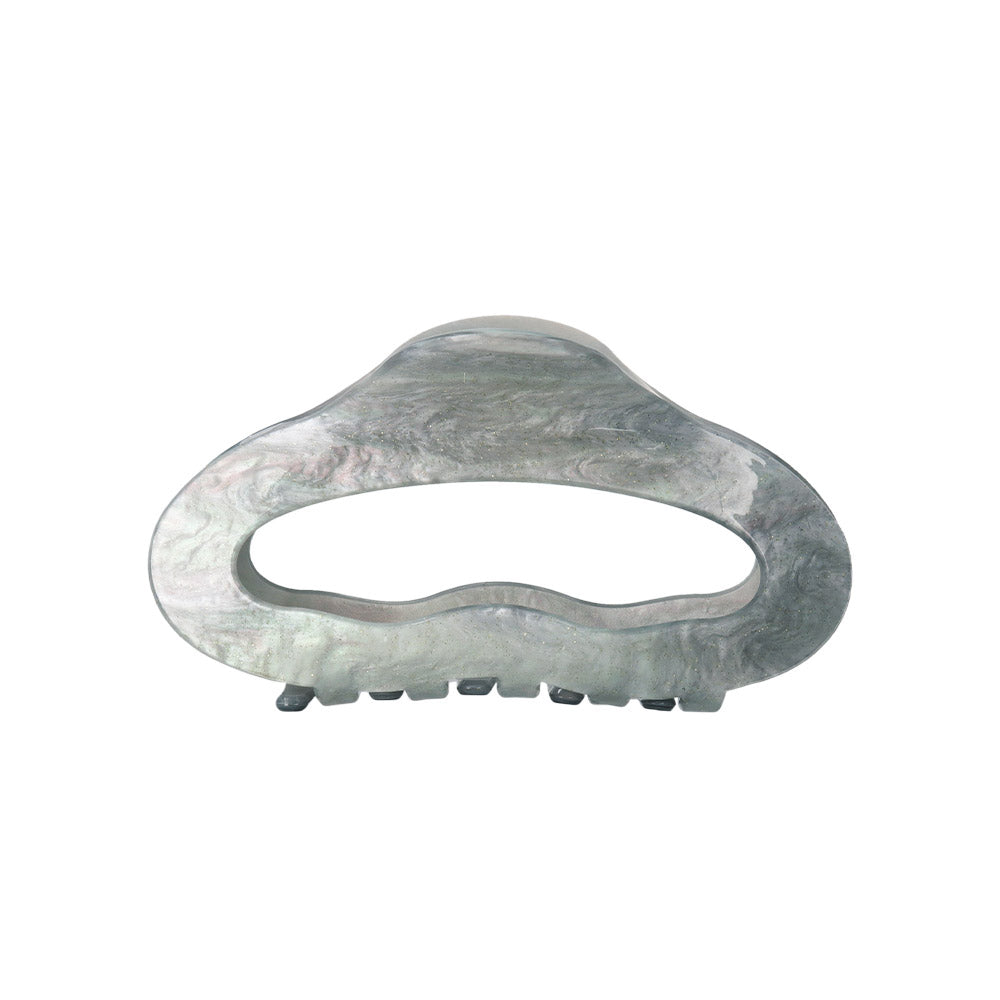 Round Hollow Marble Hair Claw