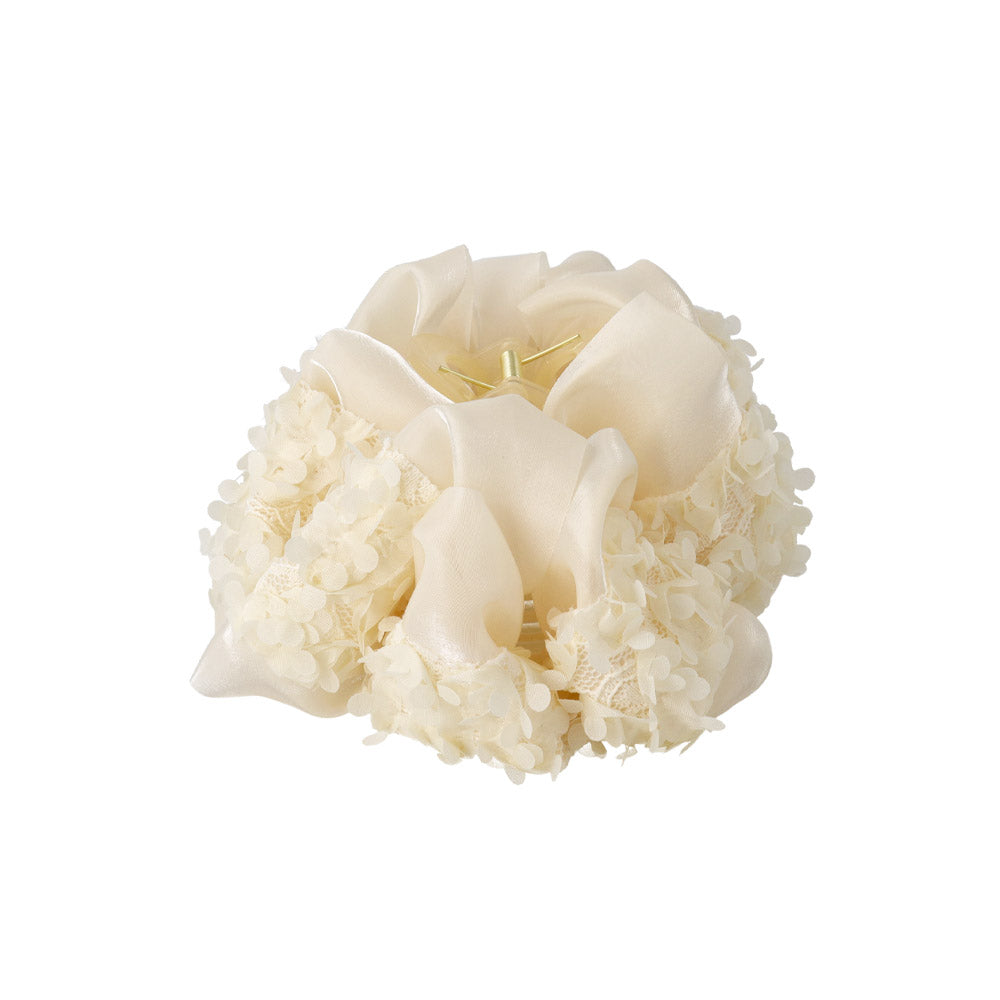 Ruffle Floral Hair Claw