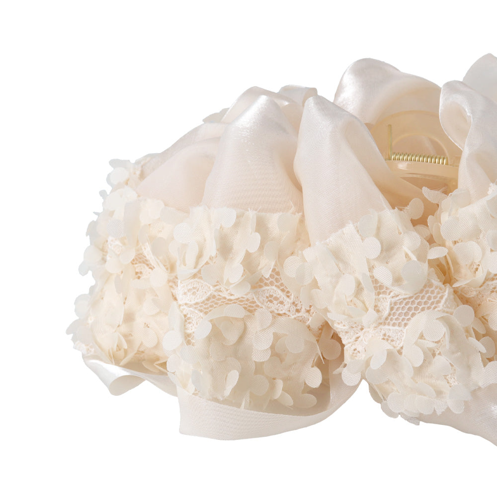 Ruffle Floral Hair Claw