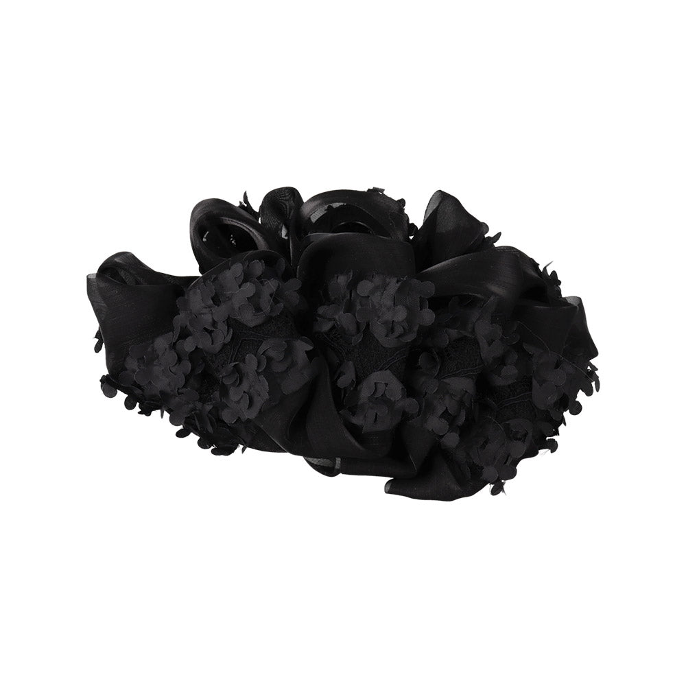Ruffle Floral Hair Claw
