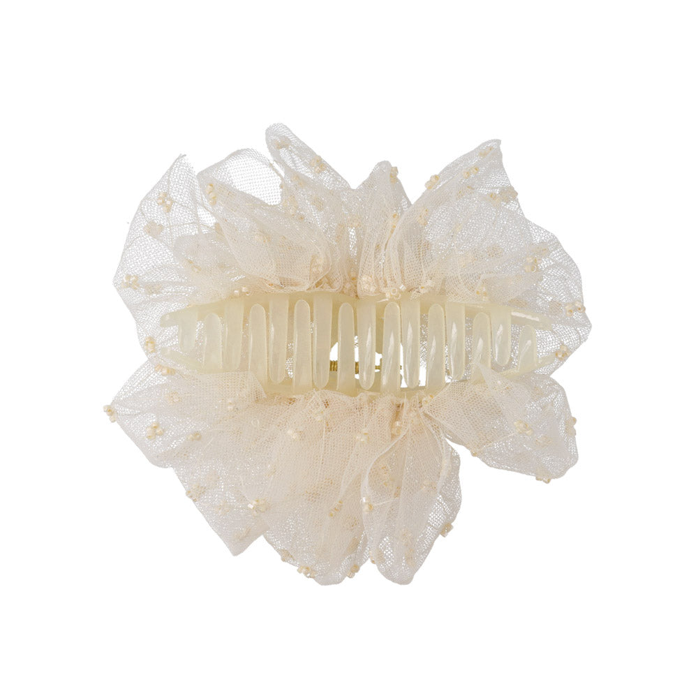 Ruffle Tule Hair Claw