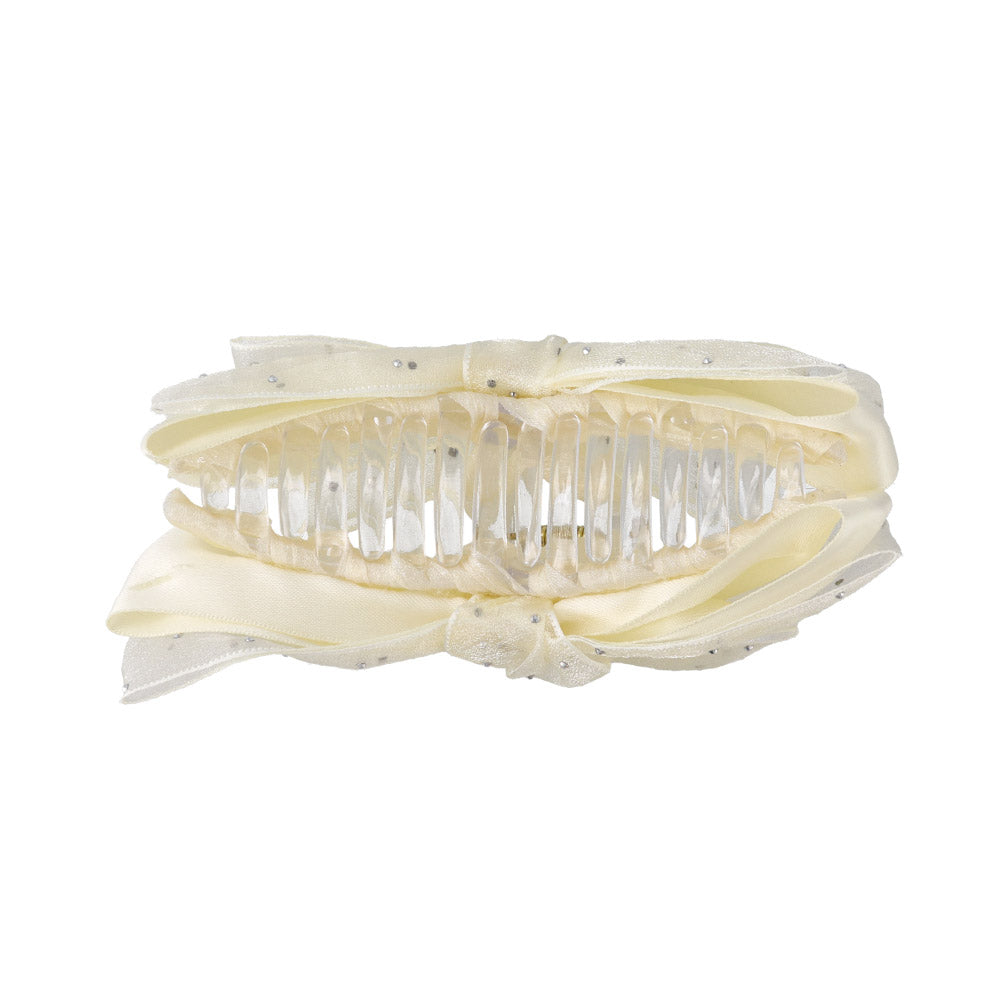 Dotted Layered Bow Hair Claw