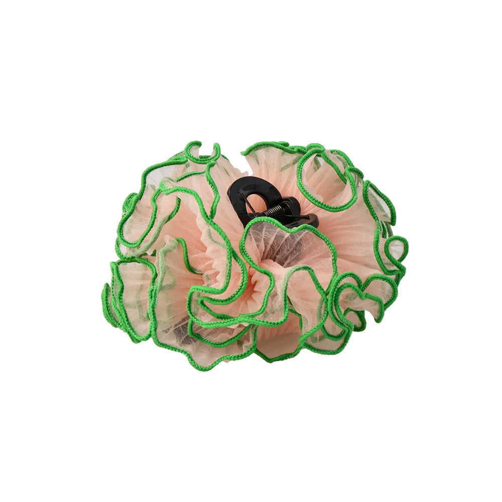 Vivid Trimmed Ruffle Hair Claw