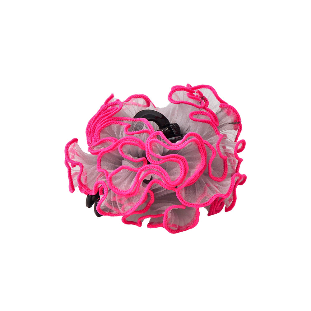 Vivid Trimmed Ruffle Hair Claw