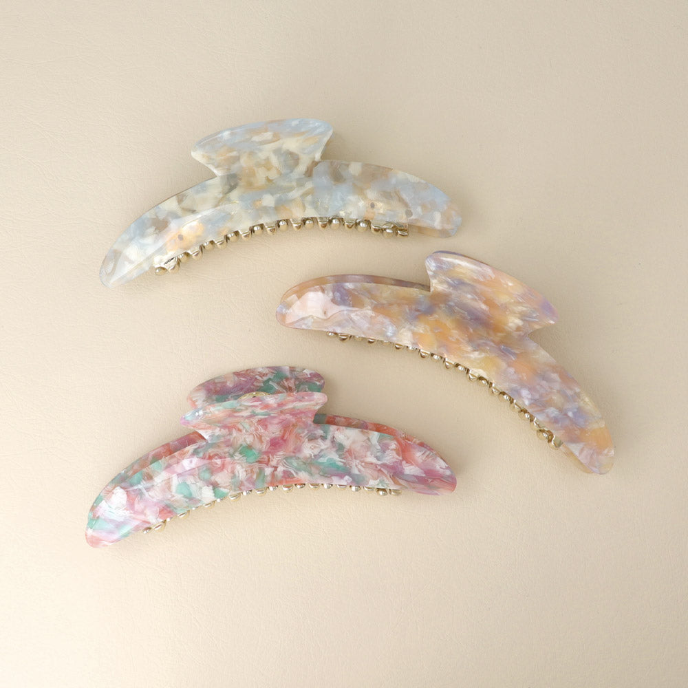 Oversized Marble Hair Claw - osewaya