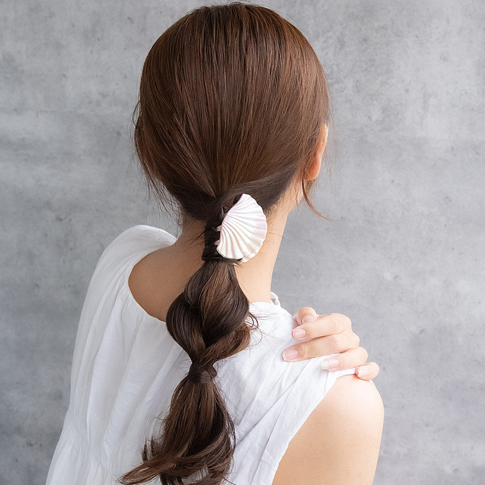 Iridescent Scallop Shell Hair Claw
