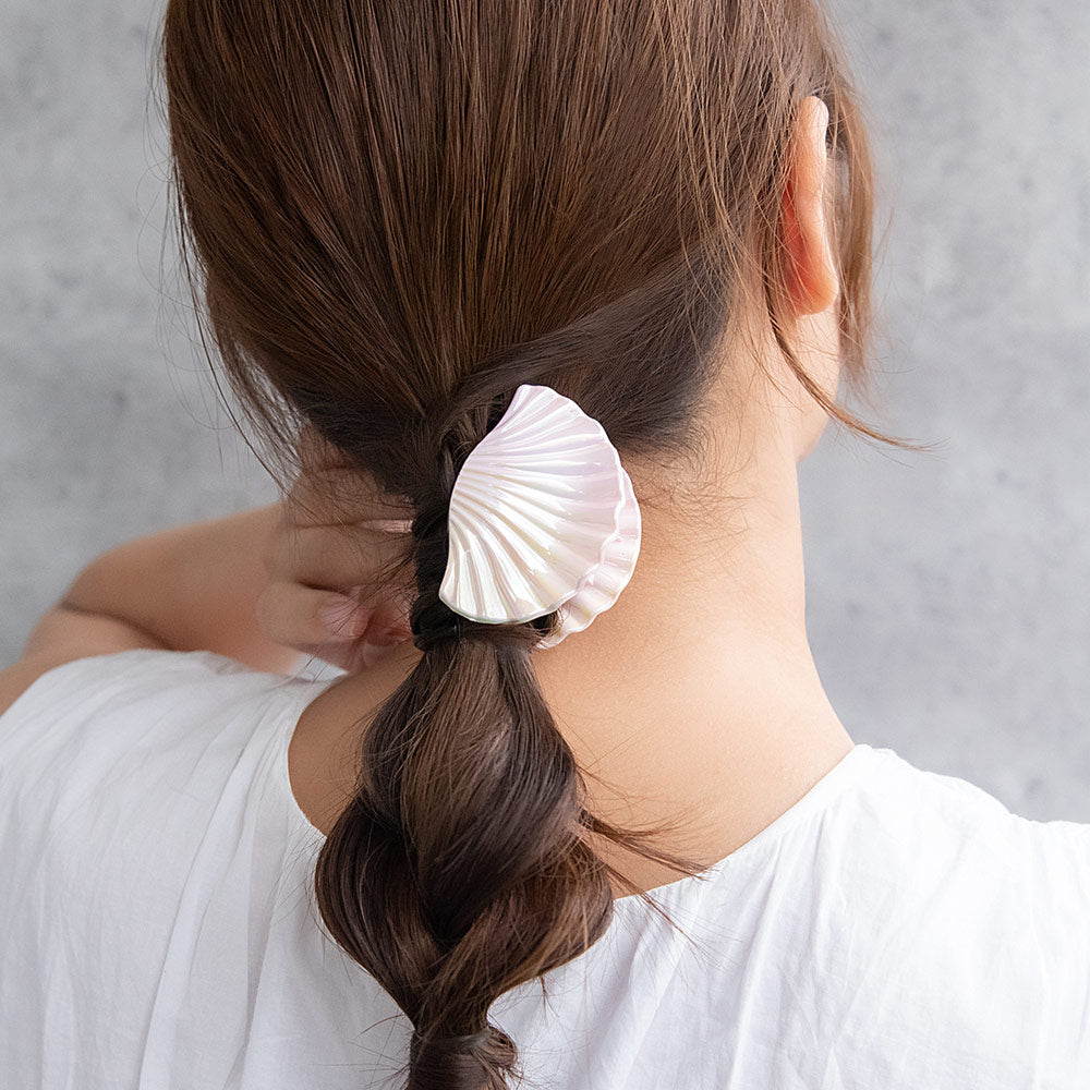Iridescent Scallop Shell Hair Claw