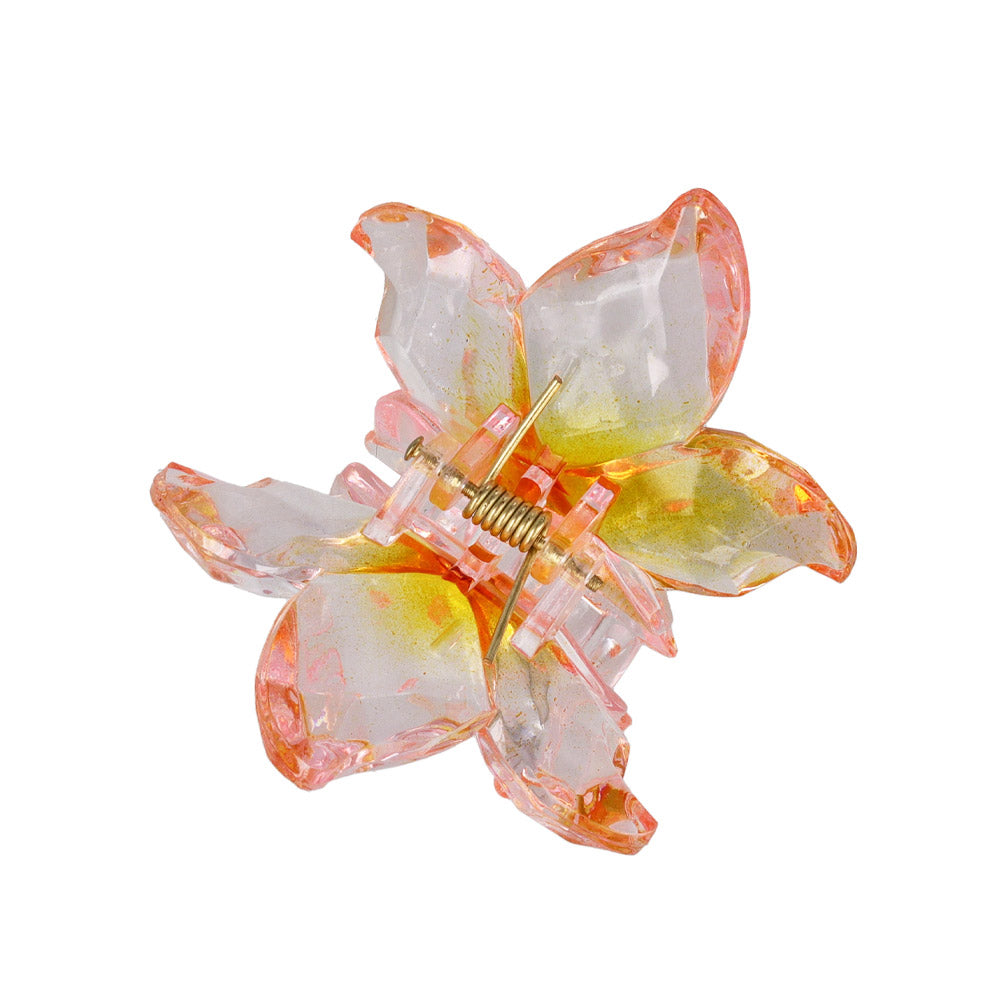 Faceted Crystal Flower Hair Claw