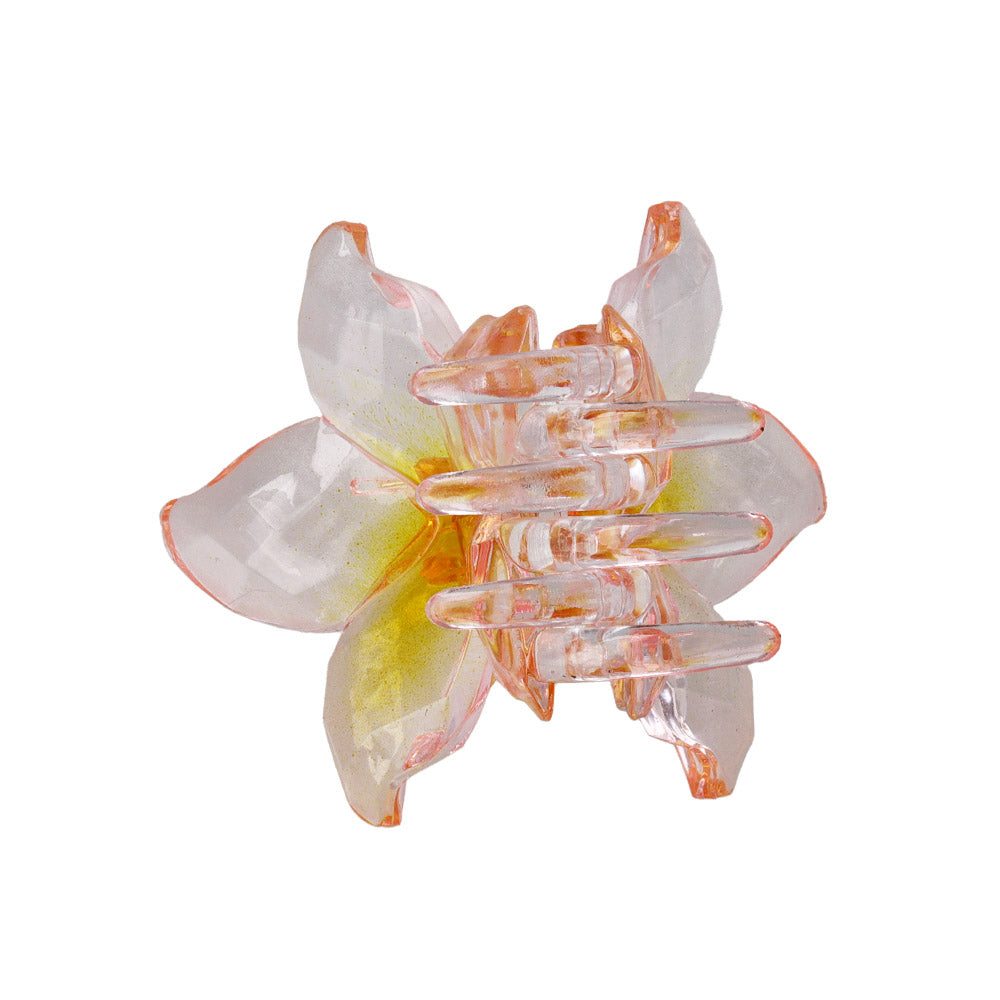 Faceted Crystal Flower Hair Claw