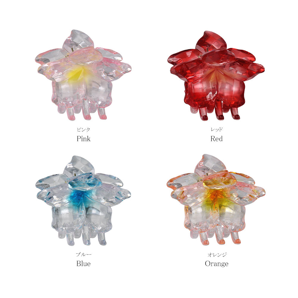 Faceted Crystal Flower Hair Claw