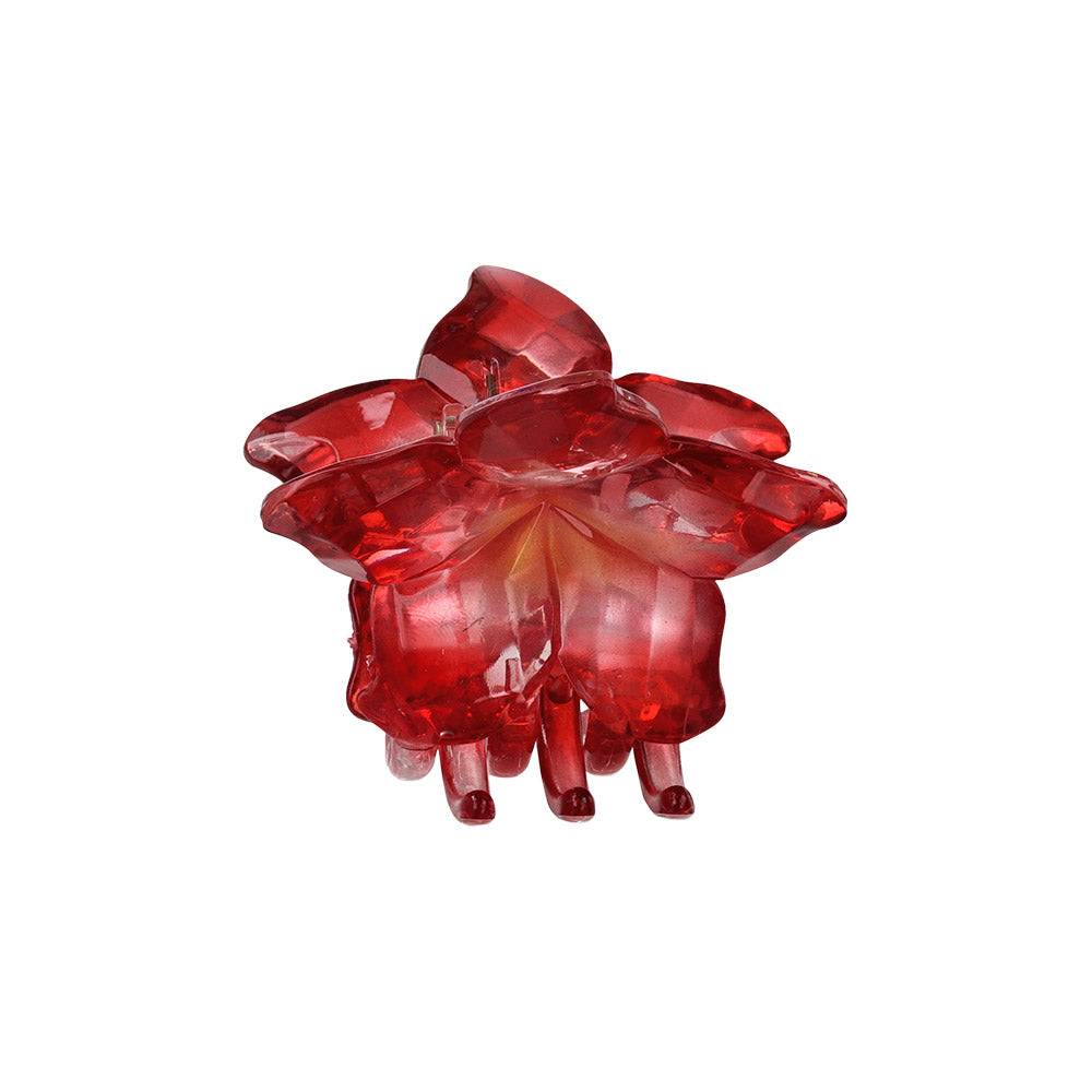 Faceted Crystal Flower Hair Claw