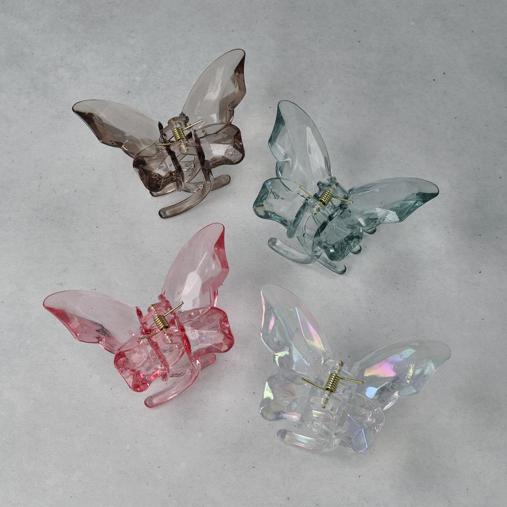 Crystal Butterfly Hair Claw - osewaya