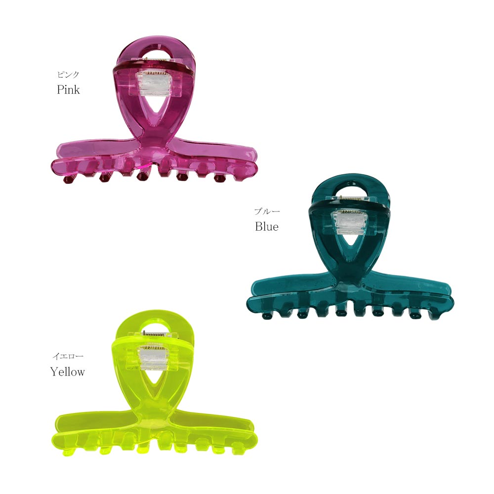 Clear Neon Loop Hair Claw