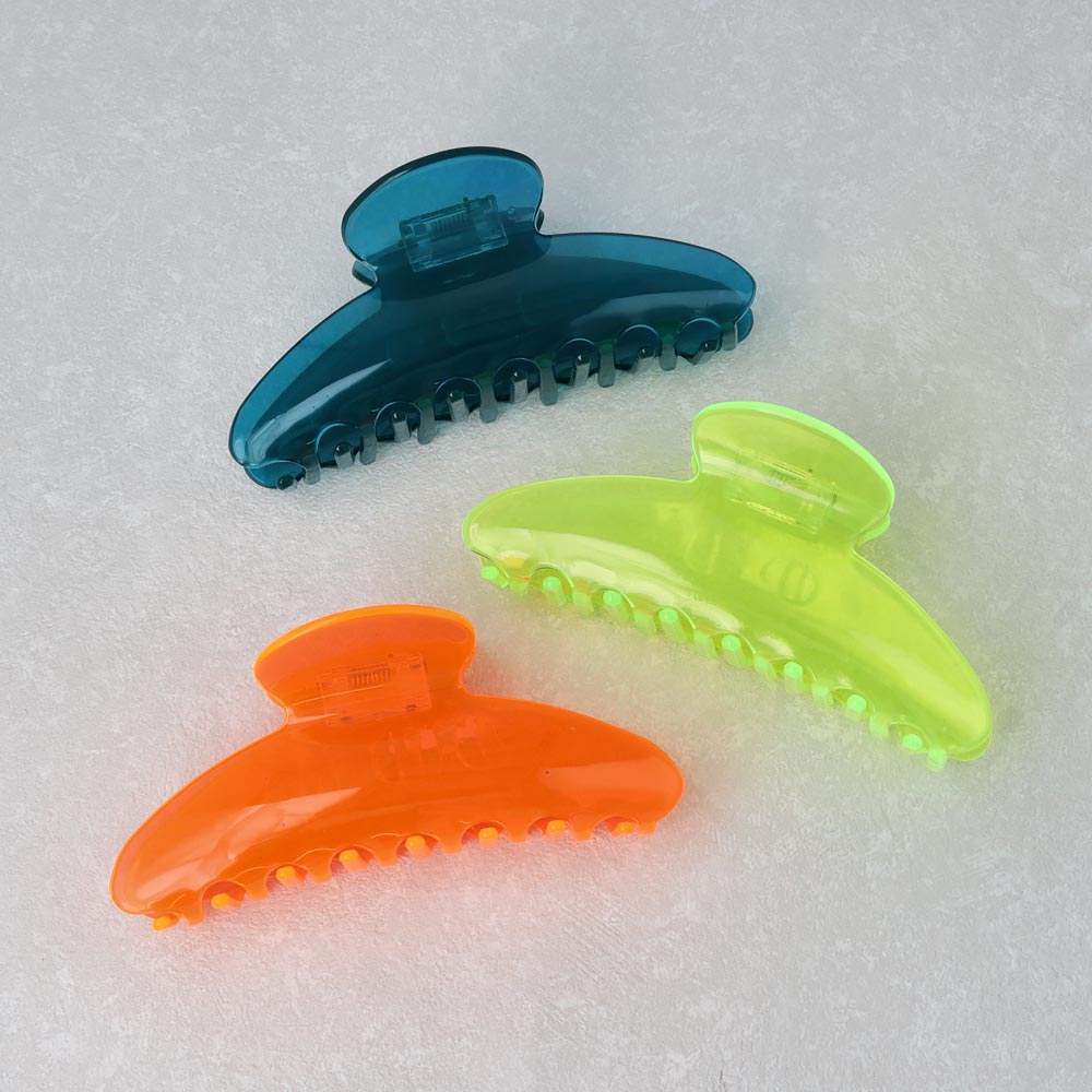Clear Neon Hair Claw