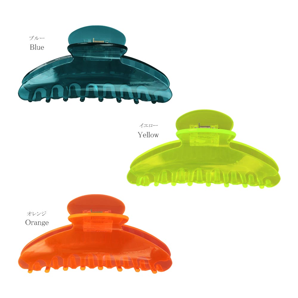 Transparent Neon Hair Claw