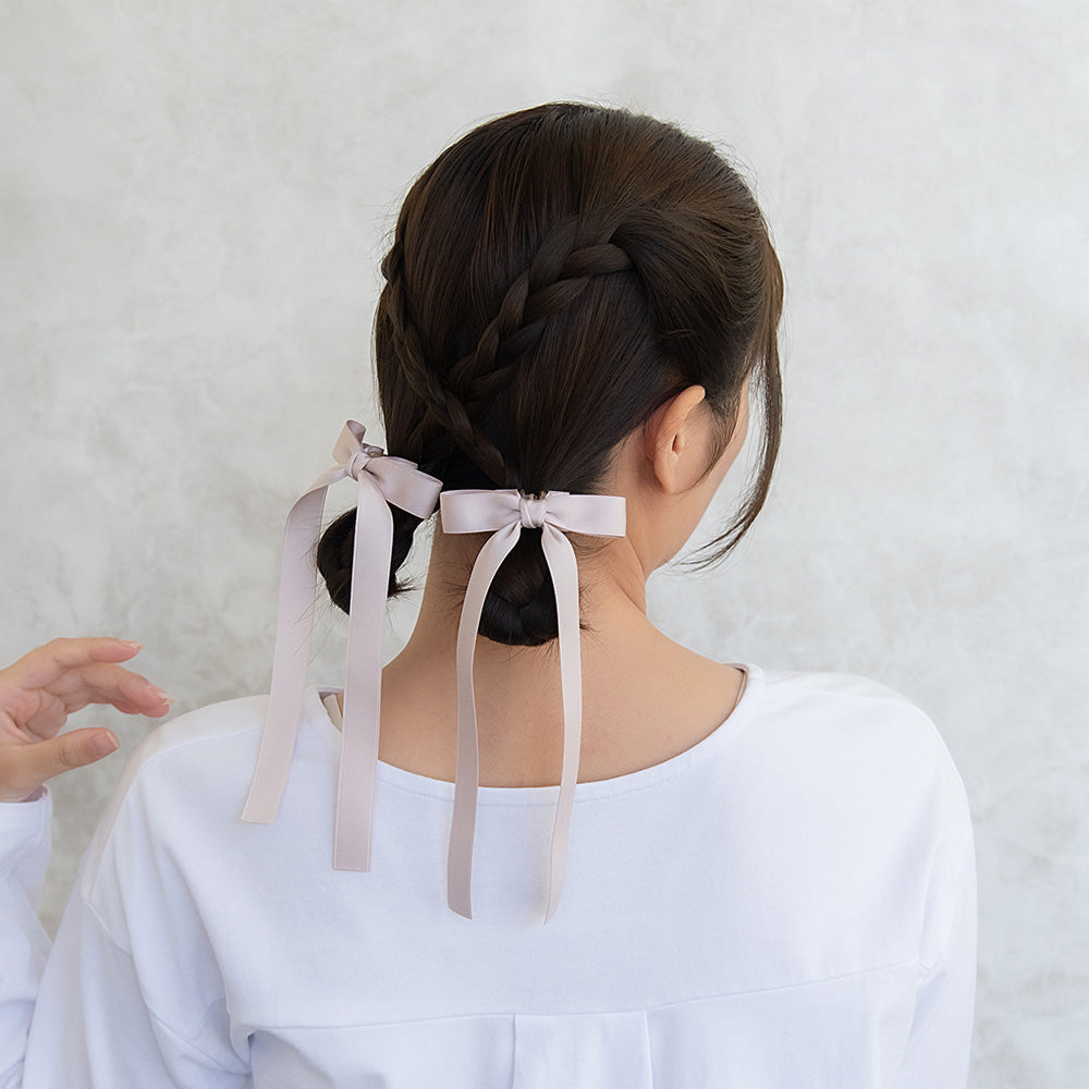 Long Tail Bow Hair Clip Set
