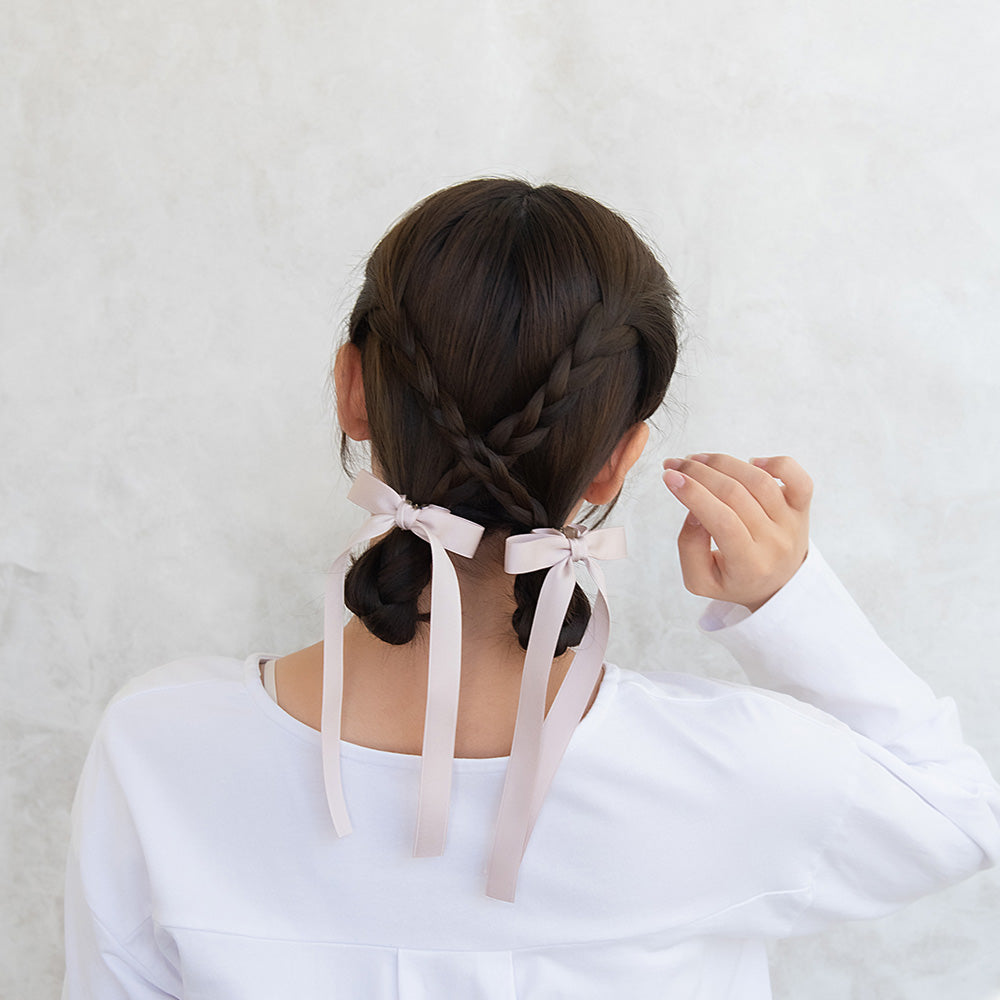 Long Tail Bow Hair Clip Set