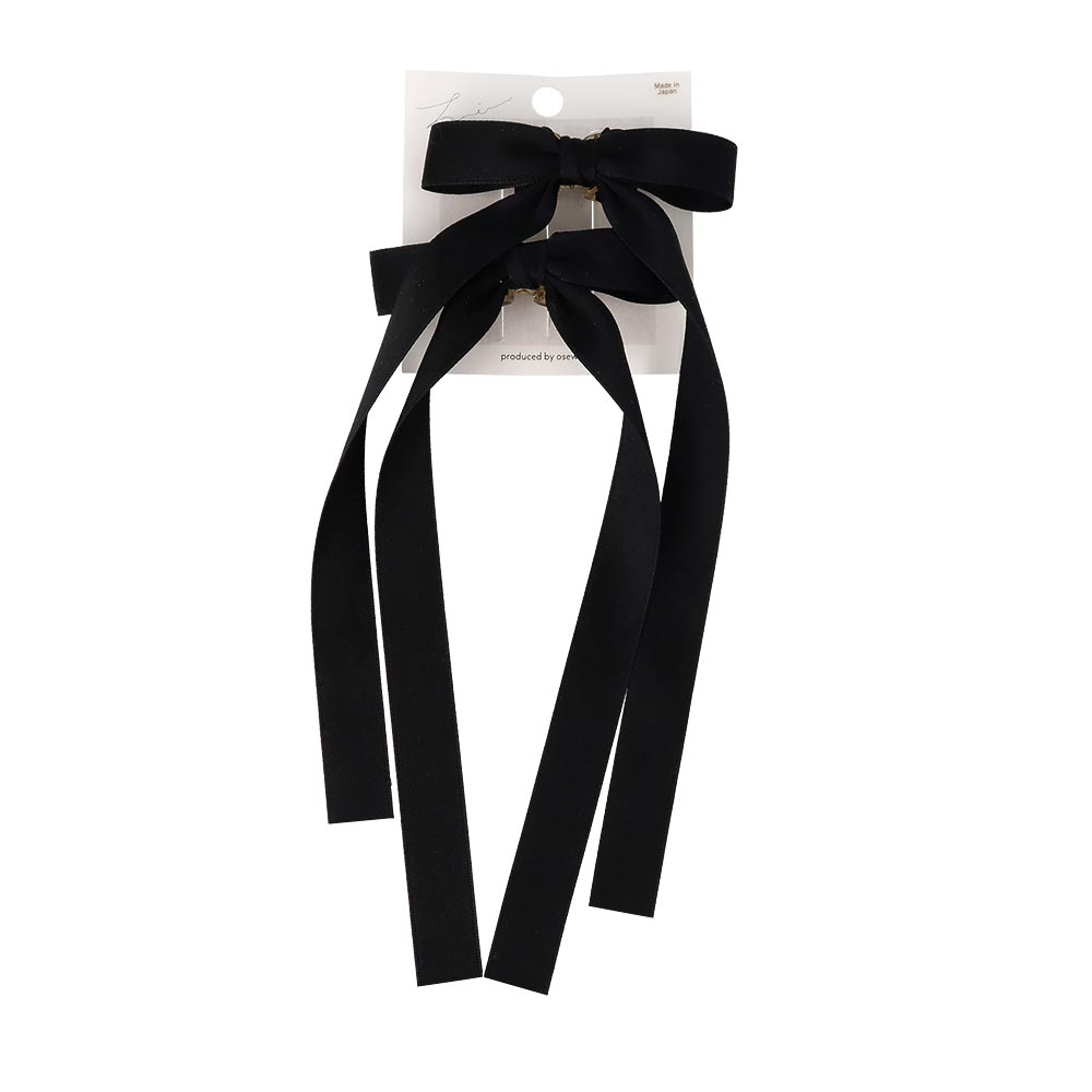 Long Tail Bow Hair Clip Set