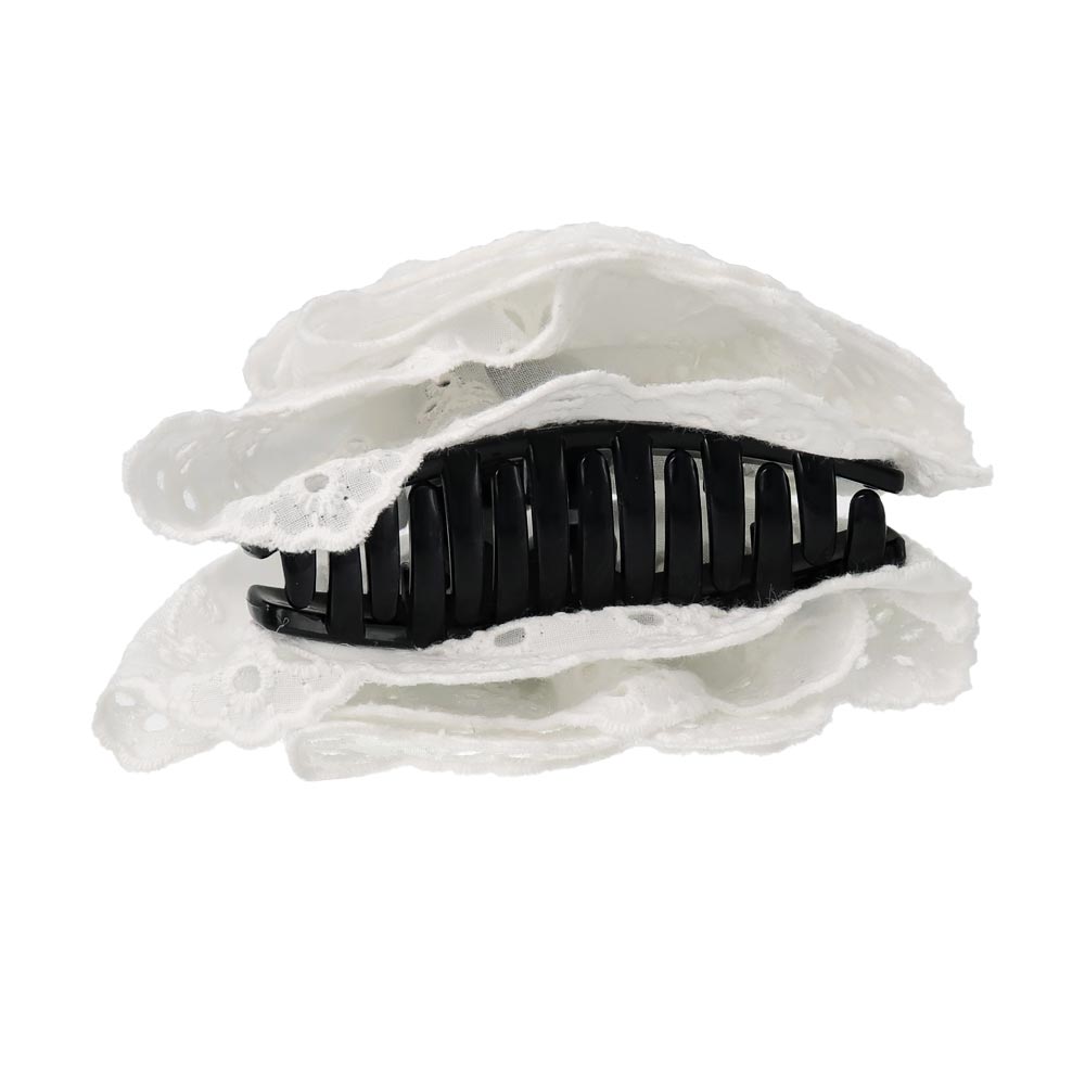 Scallop Layered Bow Hair Claw