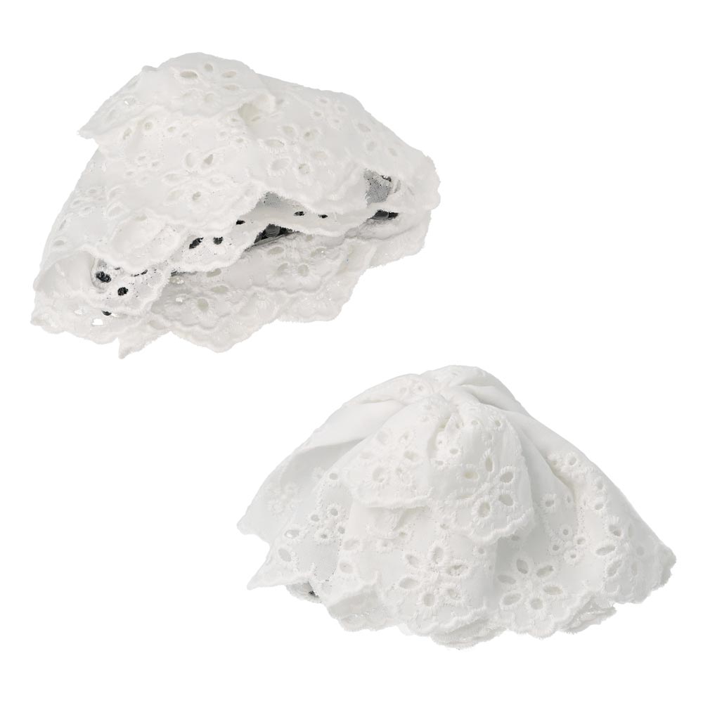 Scallop Layered Bow Hair Claw