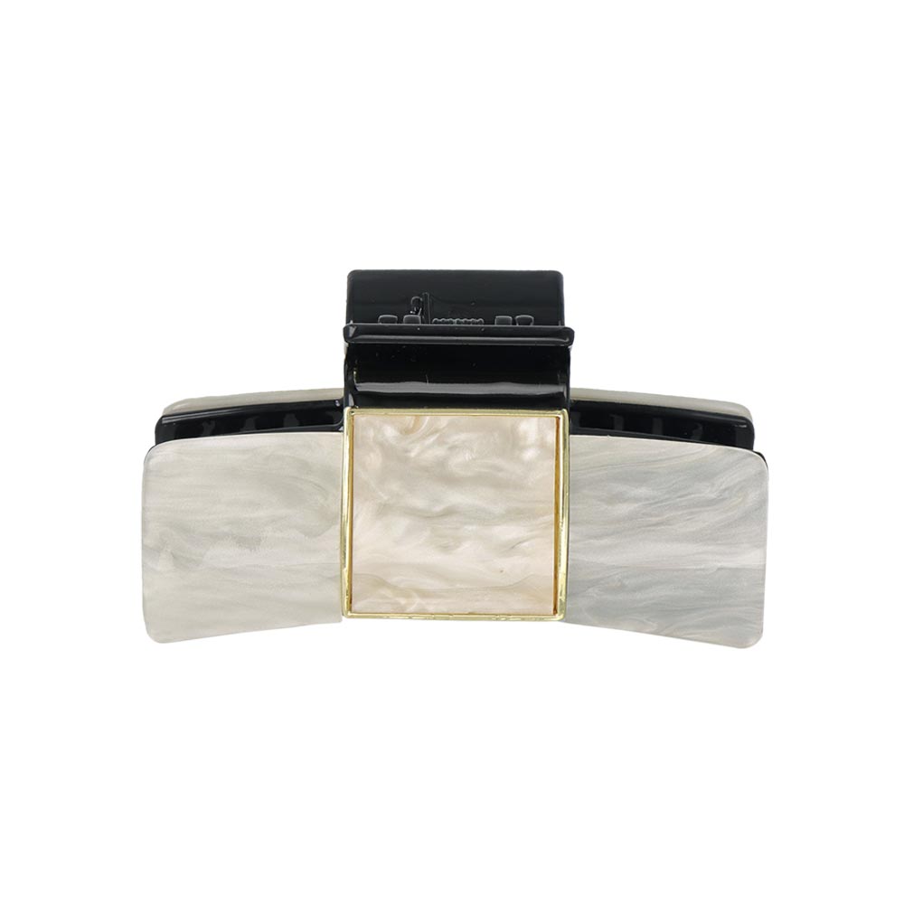 Marble Rectangle Hair Claw