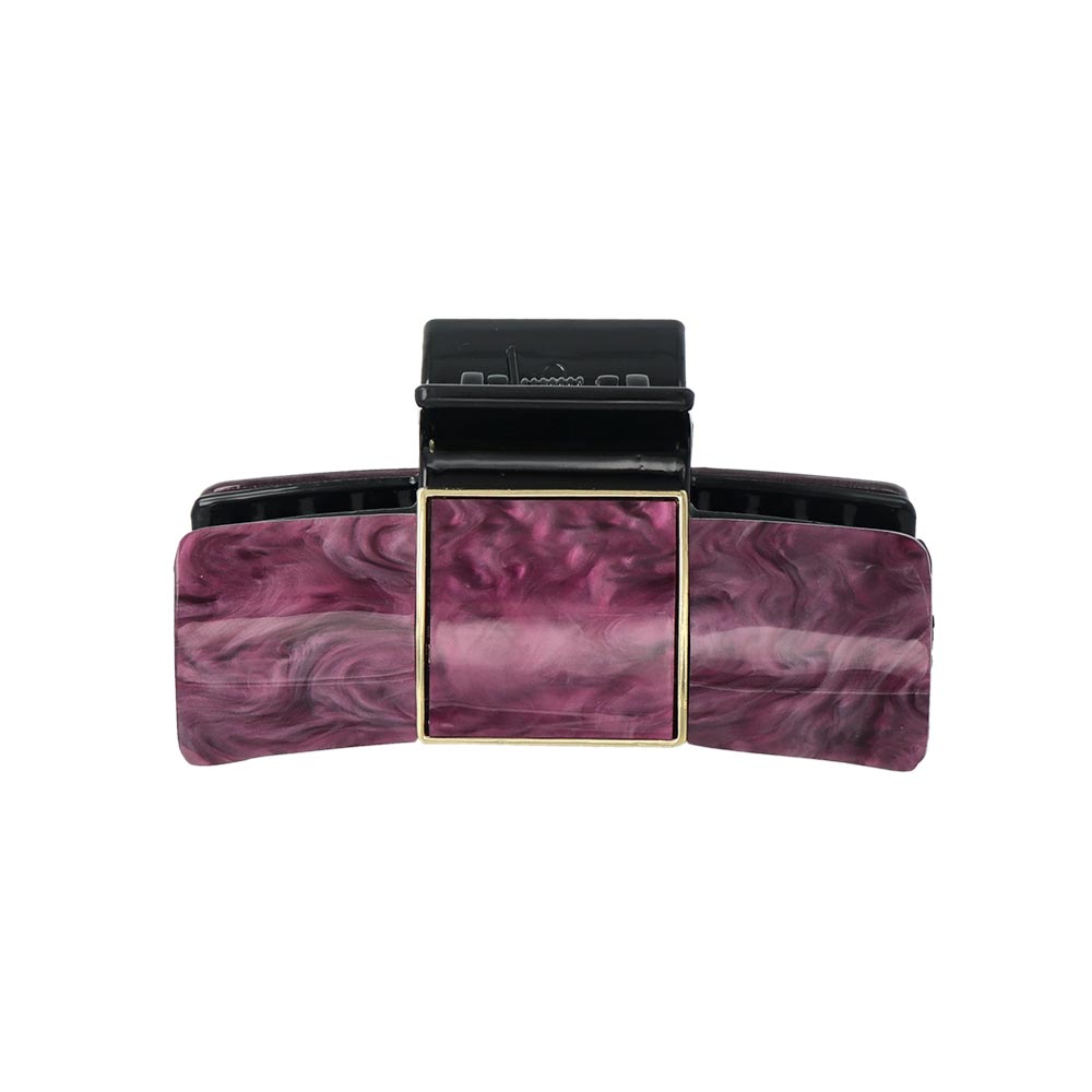 Marble Rectangle Hair Claw
