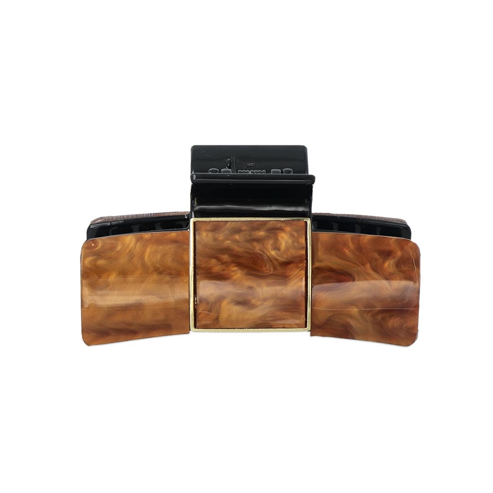 Marble Rectangle Hair Claw