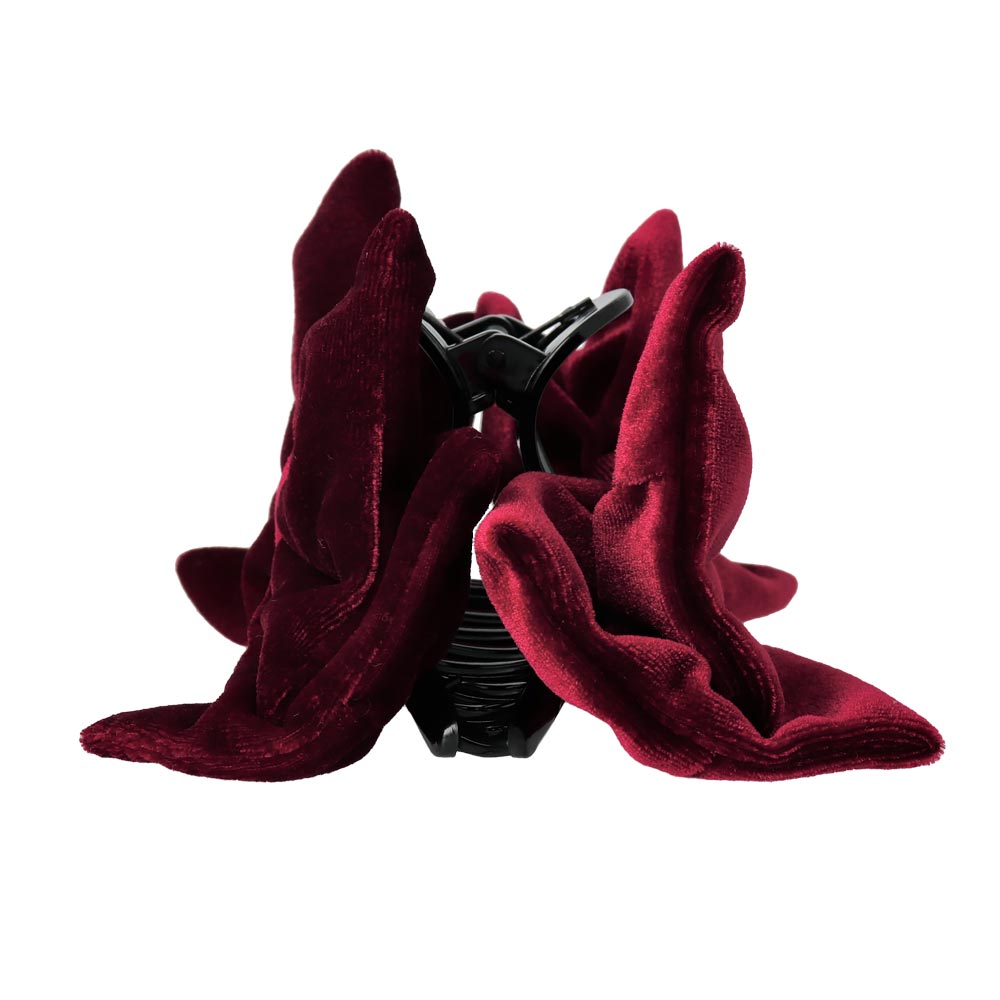 Dark Velvet Bow Hair Claw