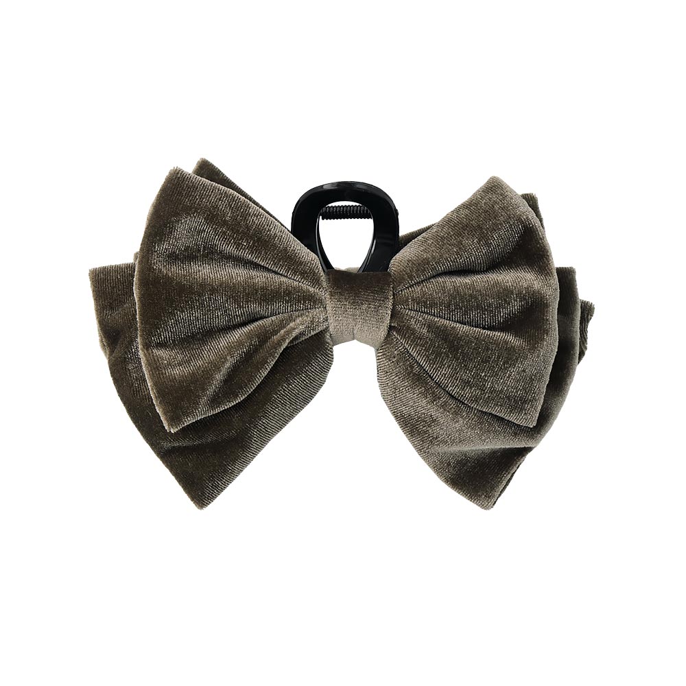 Dark Velvet Bow Hair Claw