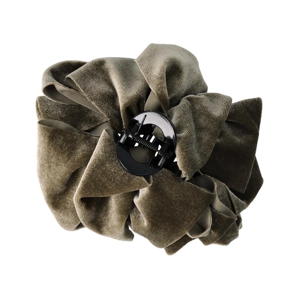 Ruffle Dark Velvet Hair Claw