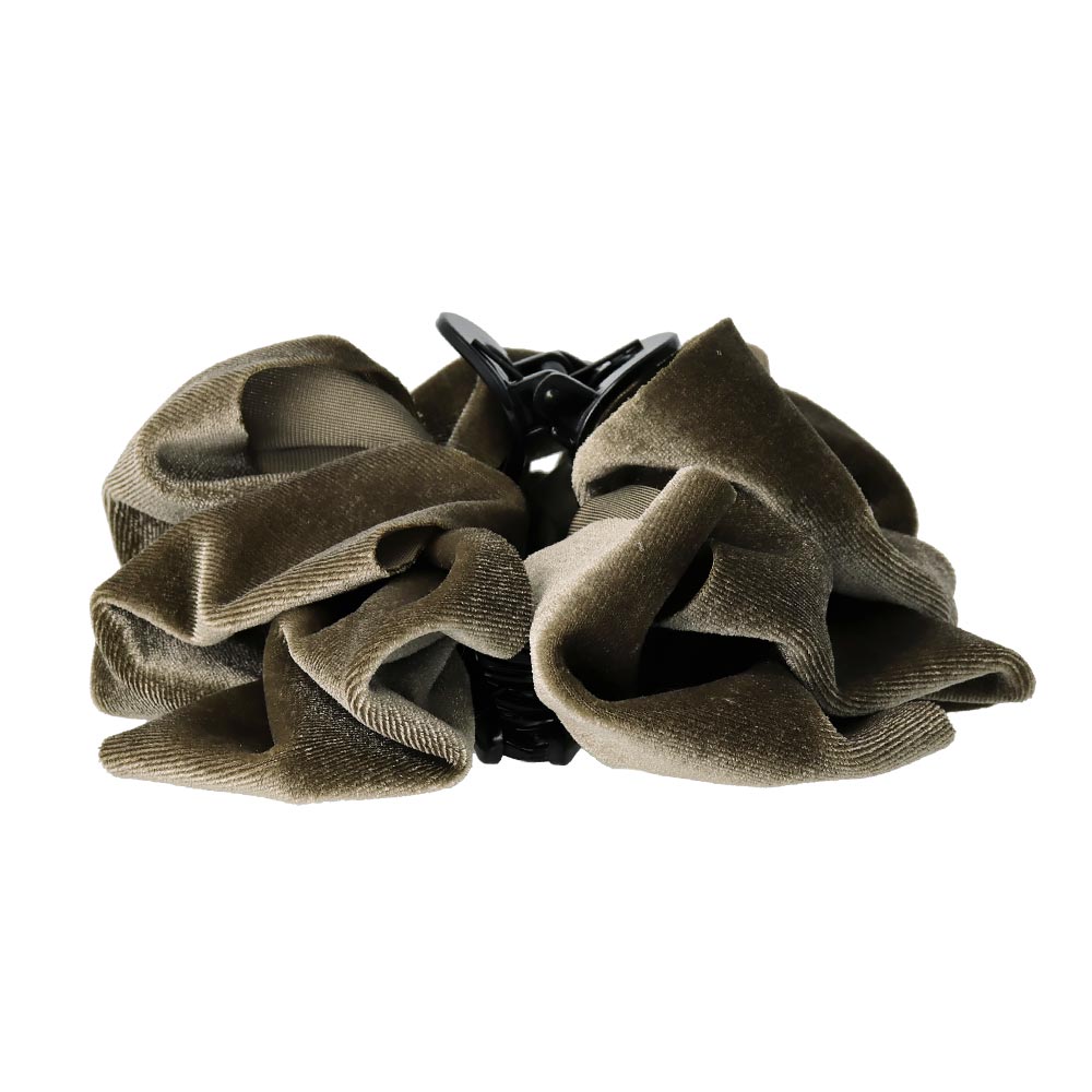 Ruffle Dark Velvet Hair Claw