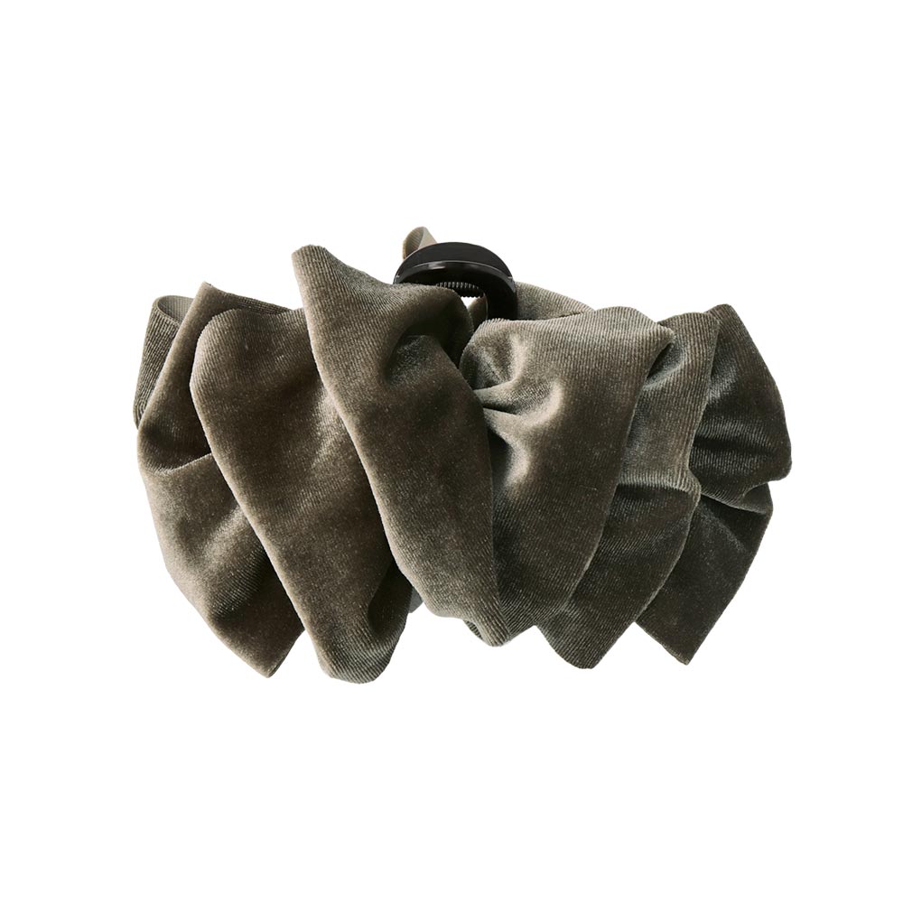 Ruffle Dark Velvet Hair Claw