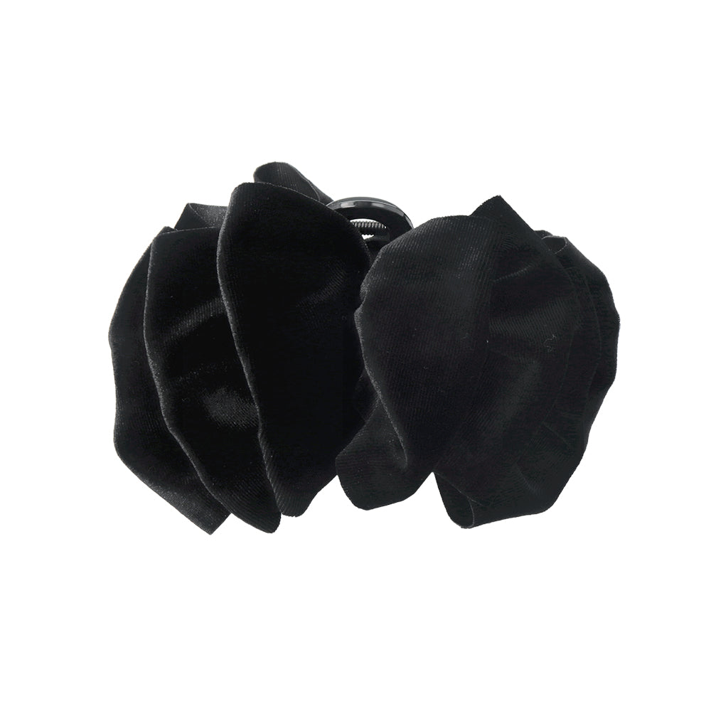 Ruffle Dark Velvet Hair Claw