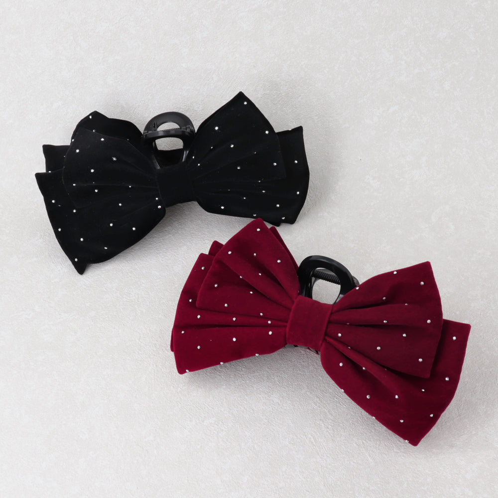 Dotted Big Bow Hair Claw