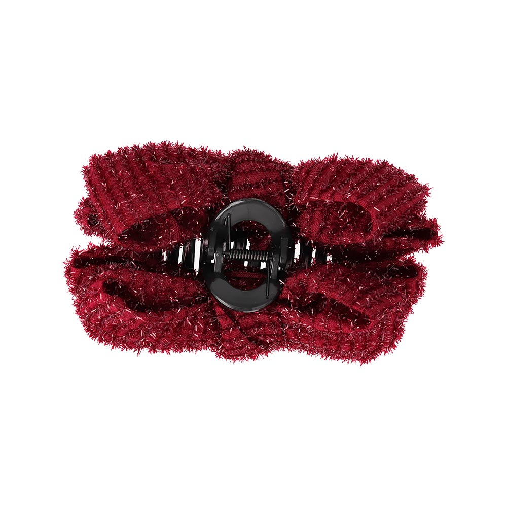 Fuzzy Big Bow Hair Claw