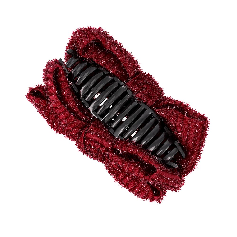 Fuzzy Big Bow Hair Claw