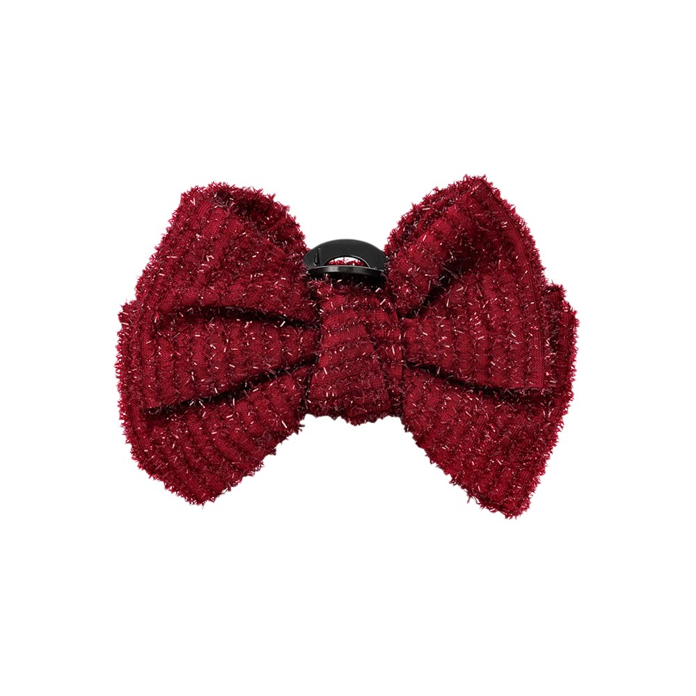 Fuzzy Big Bow Hair Claw