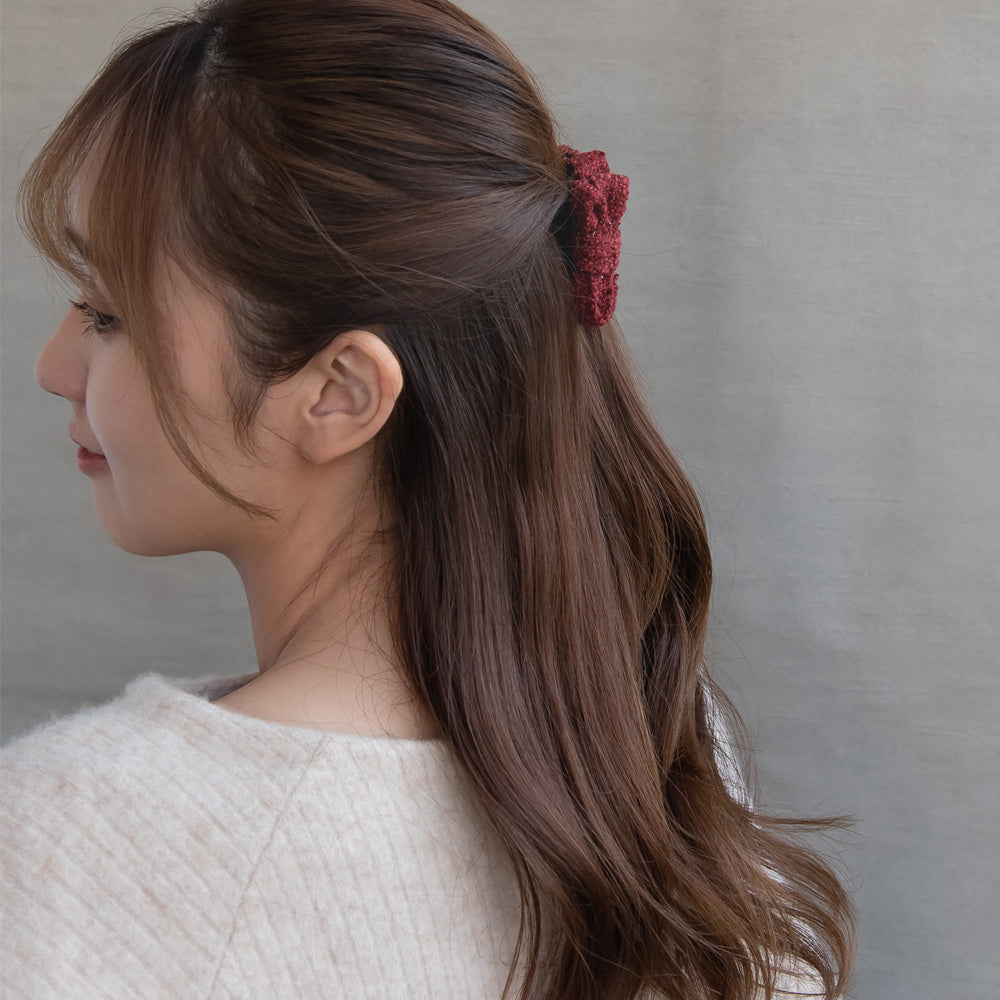 Knitted Bow Hair Claw