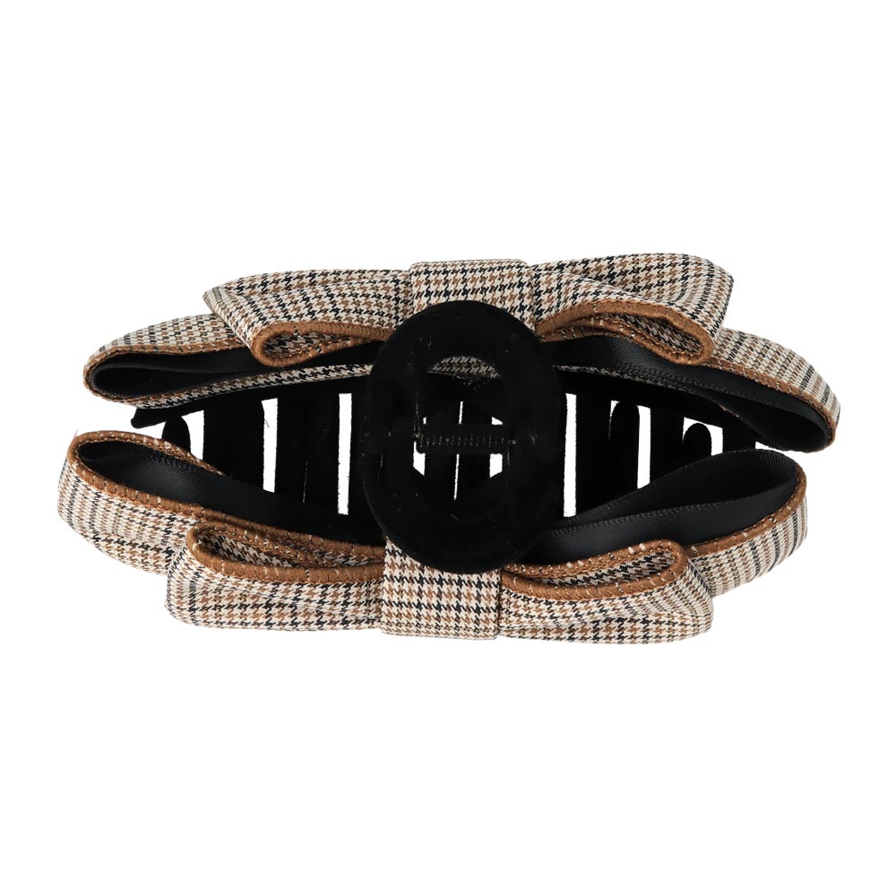 Plaid Layered Bow Hair Claw