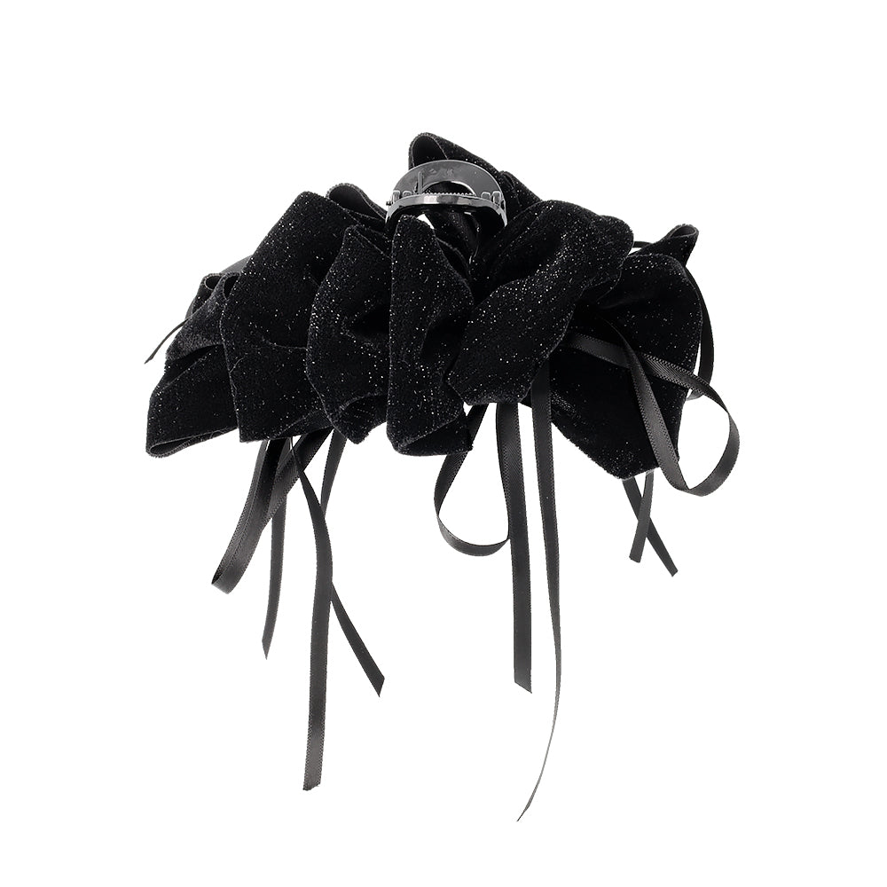 Skinny Bow Glittery Hair Claw