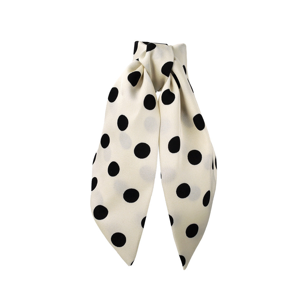 Dotted Long Bow Hair Clip