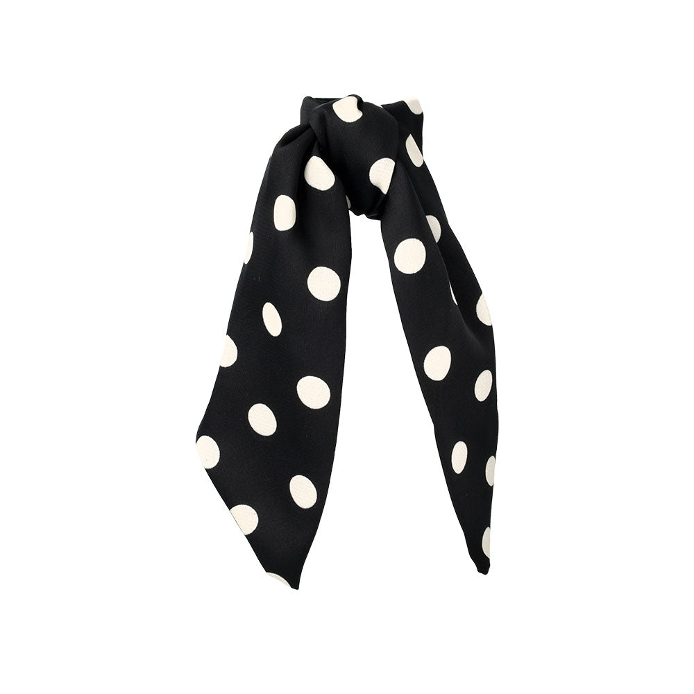 Dotted Long Bow Hair Clip