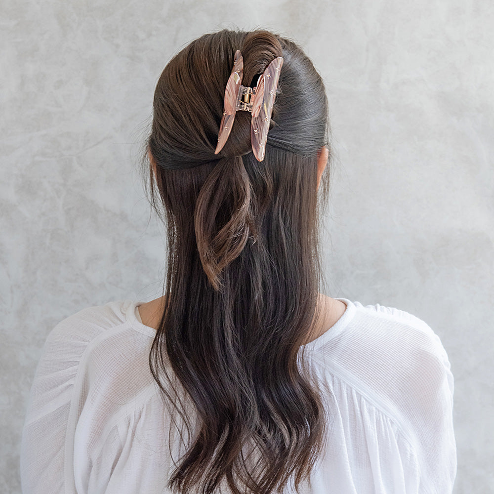 Rhinestone Marble Hair Claw