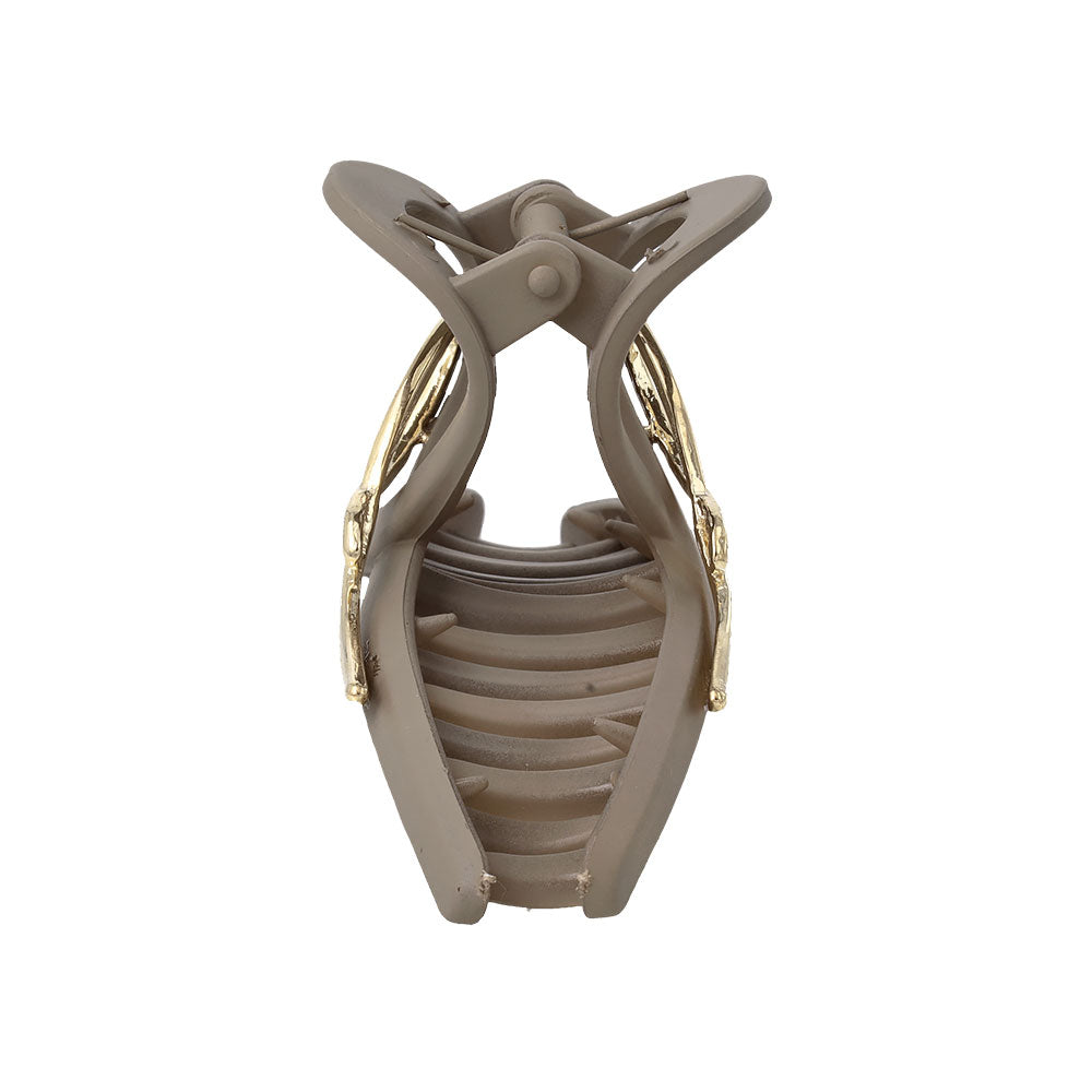 Gold Detail Earth Tone Loop Hair Claw