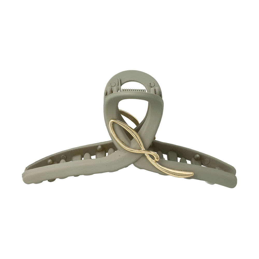 Gold Detail Earth Tone Loop Hair Claw