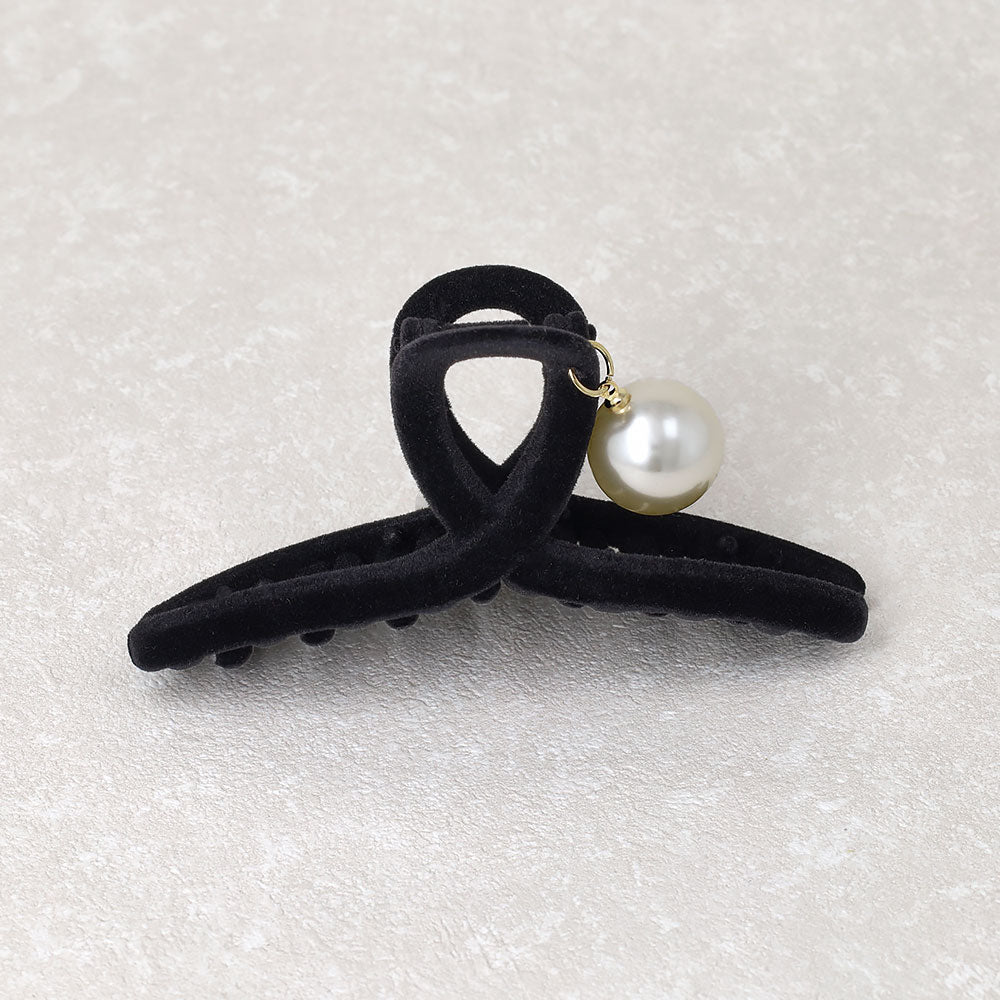 Big Pearl Flocked Loop Hair Claw